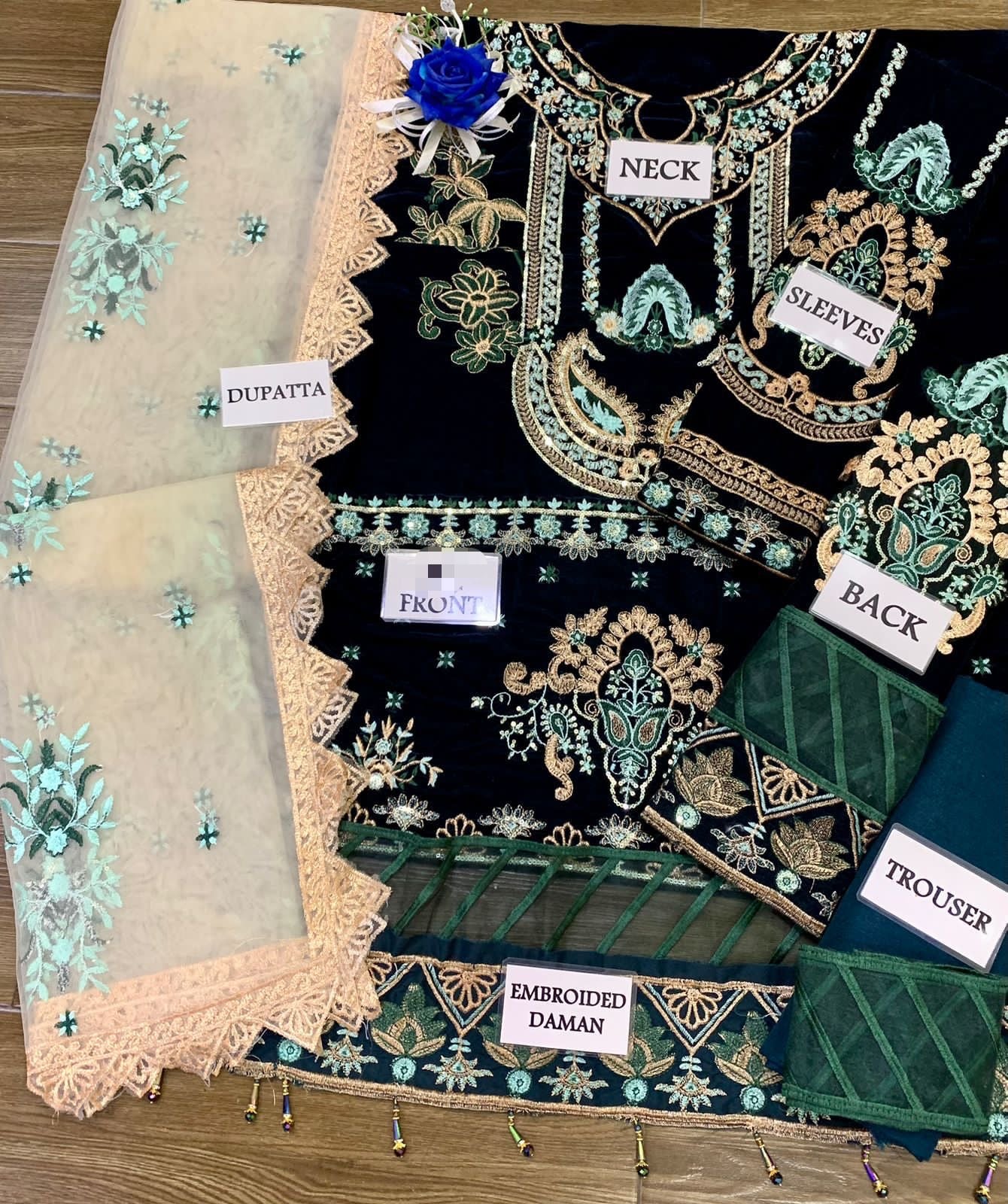 Emaan Adeel Velvet Suit