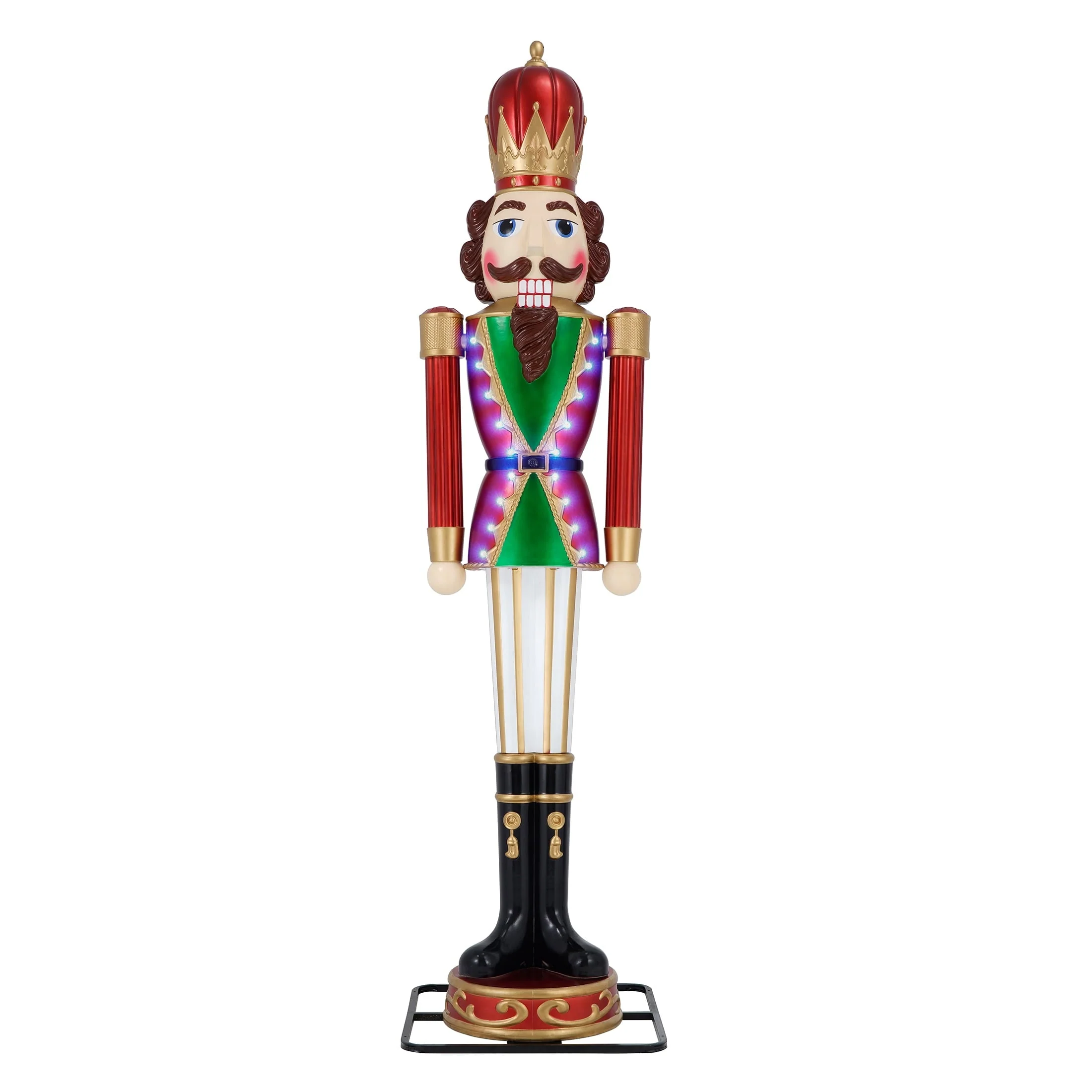 2025 Animated Christmas Nutcracker Blow Mold Decoration, Multicolor, 9', by Holiday Time