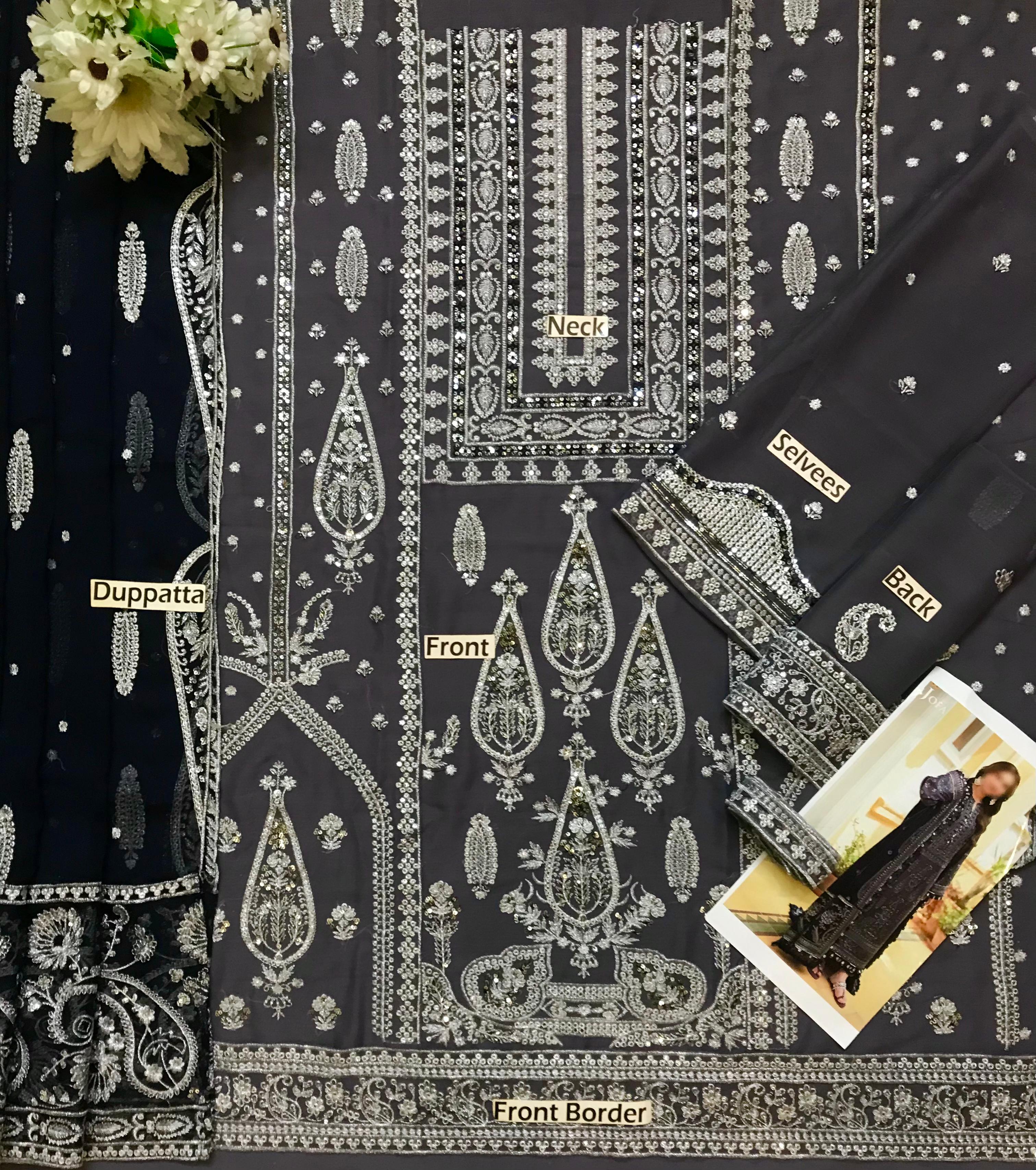 Asim Jofa Chiffon Suit