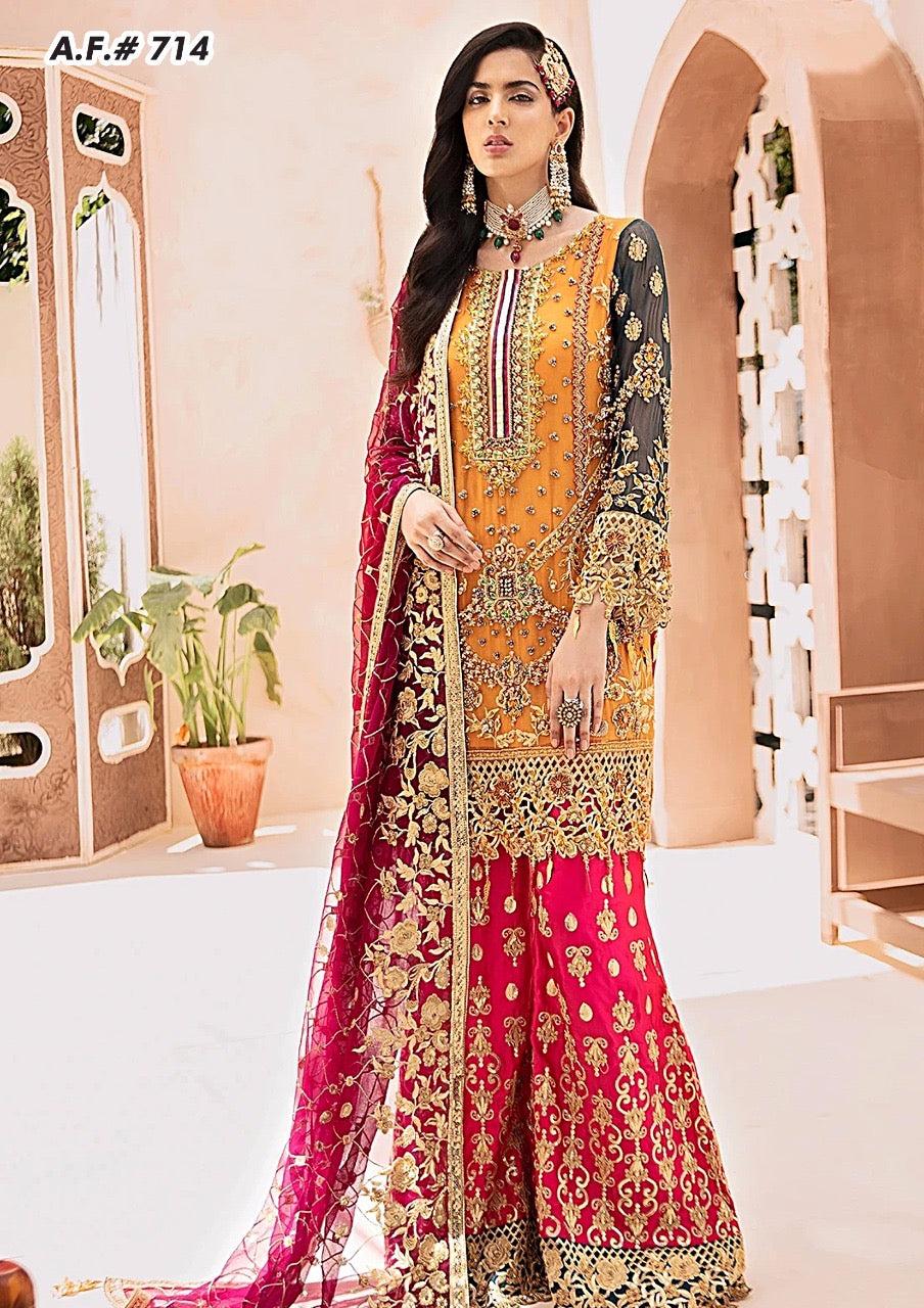 Emaan Adeel Chiffon Bridal Suit