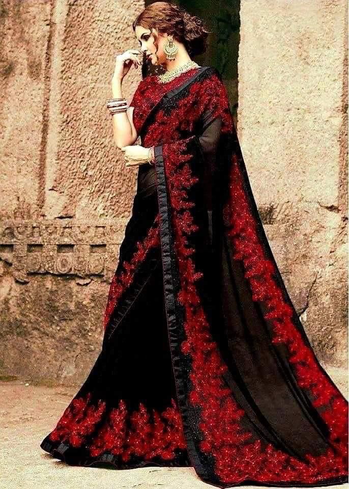 Indian Chiffon Saree