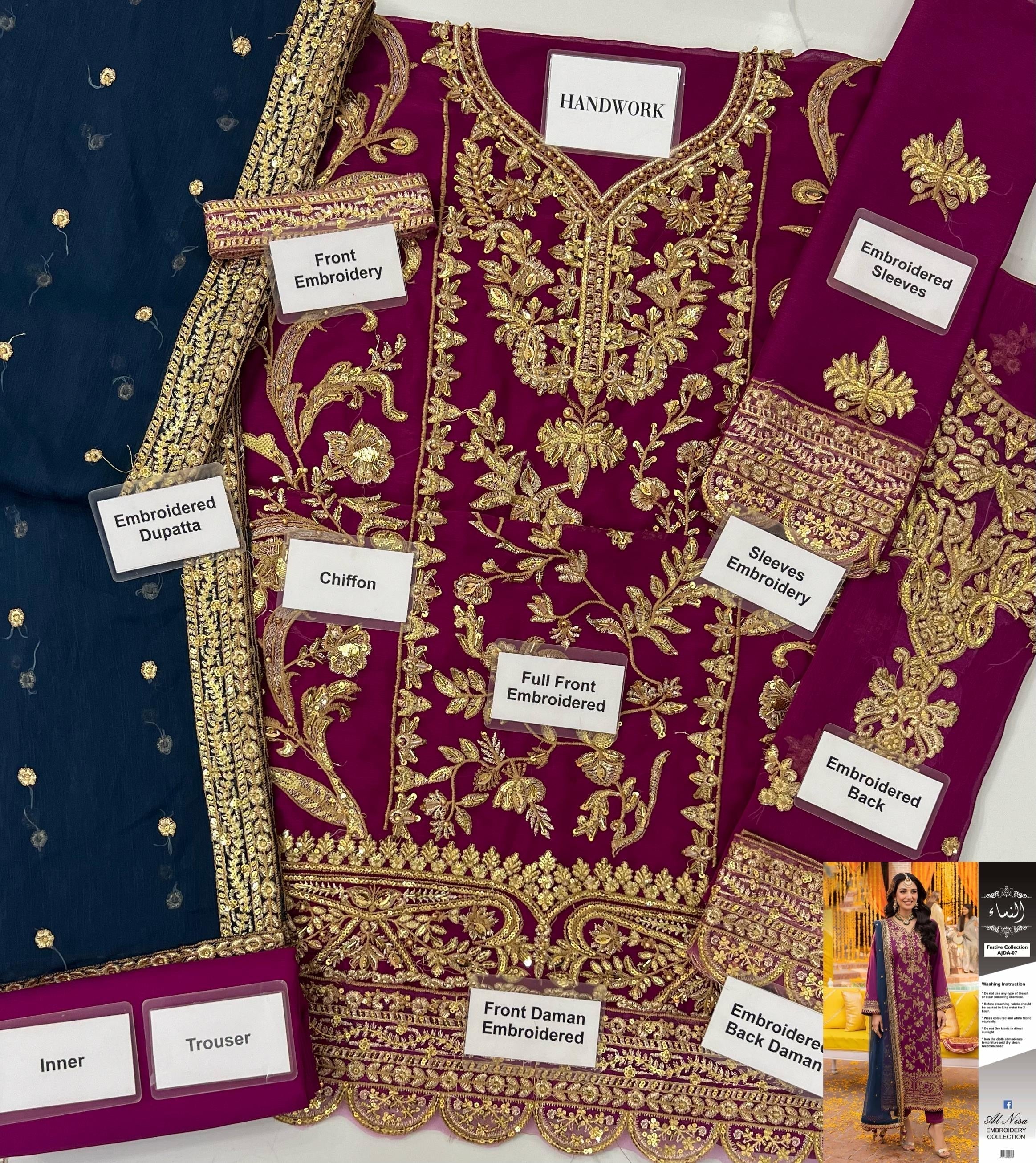 Asim Jofa Chiffon Suit