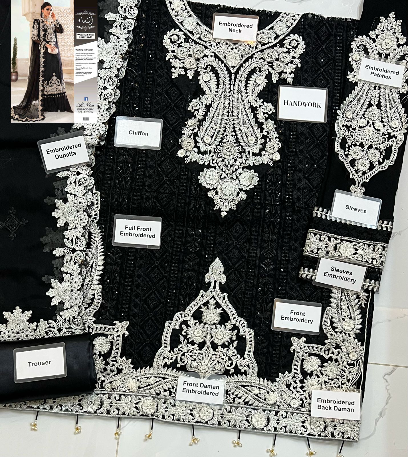 Maria B Chiffon Suit