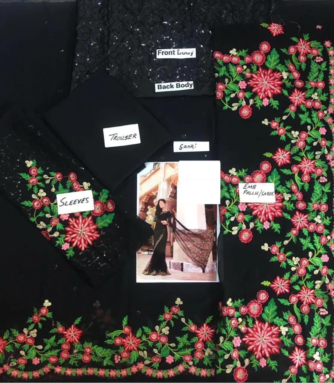 Maria B Chiffon Saree