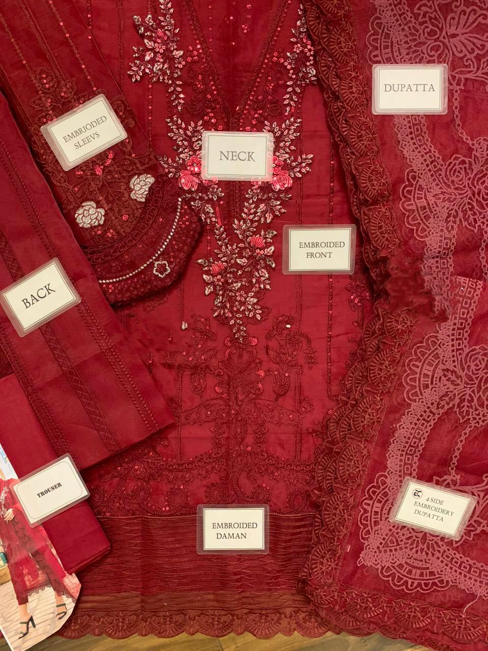 Maria B Organza Suit