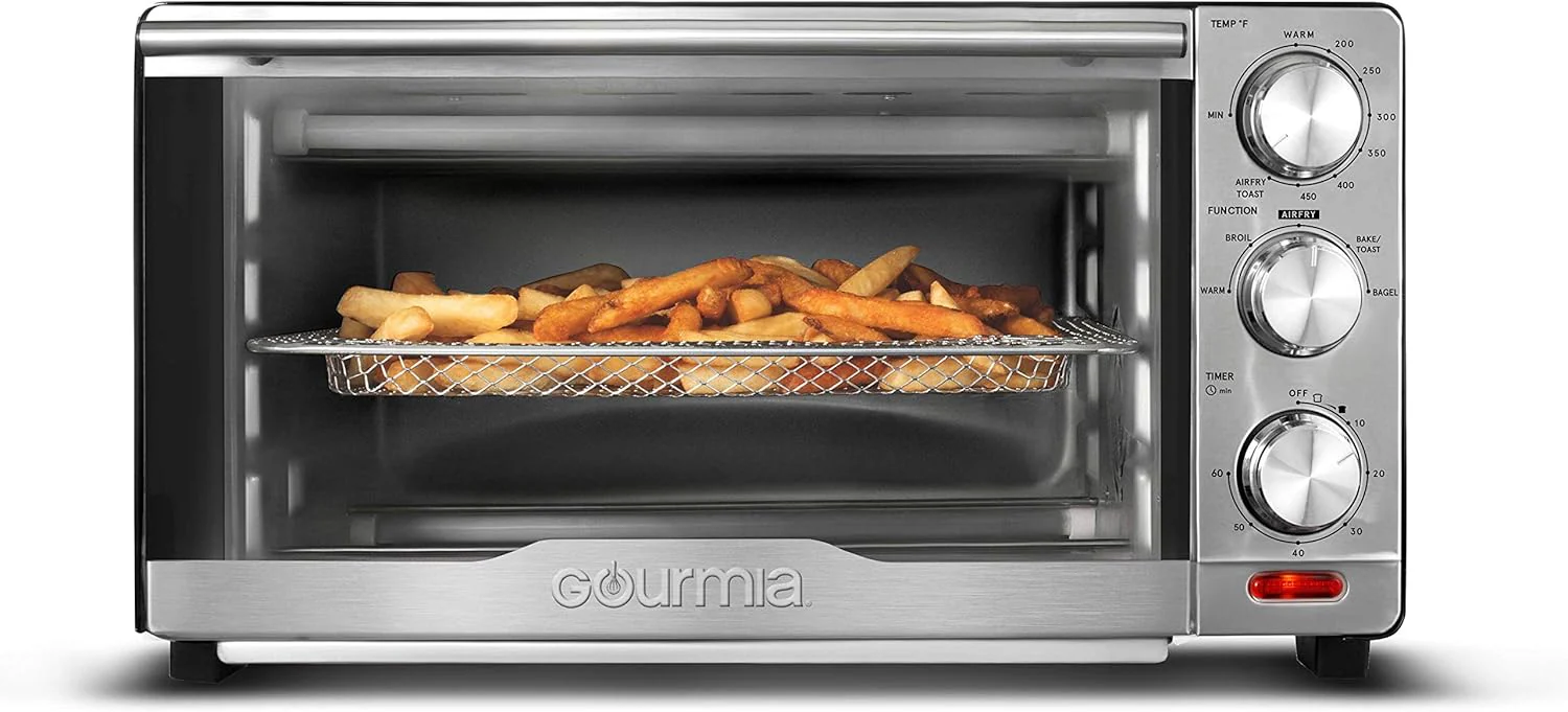 Gourmia Oven Air Fryer Combo with 17 Cooking Presets, 24L Capacity, Convection Rack, Baking Tray, Recipe Book GTF7460