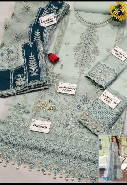 Afrozeh Organza Suit