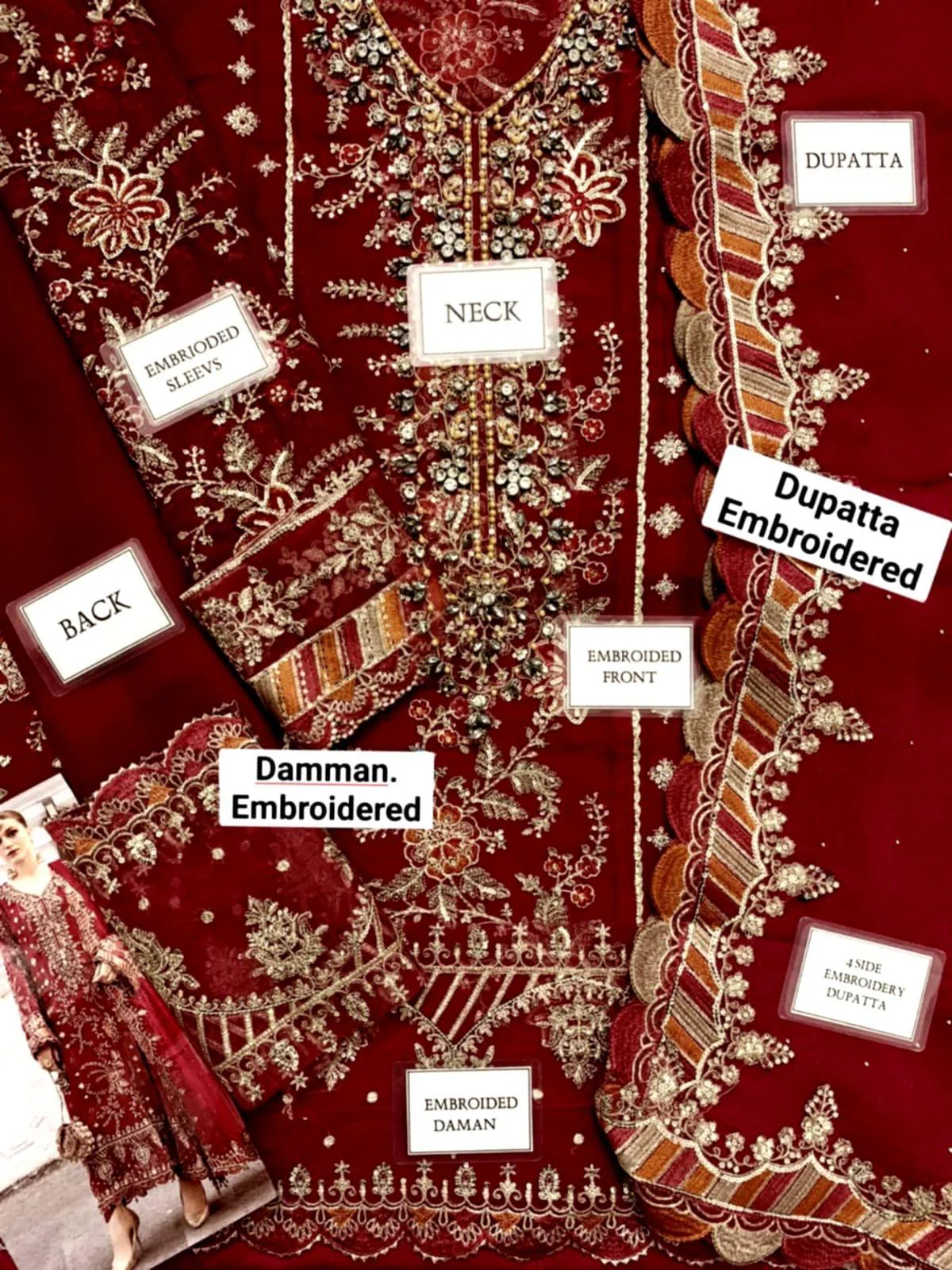 Maria B Chiffon Suit