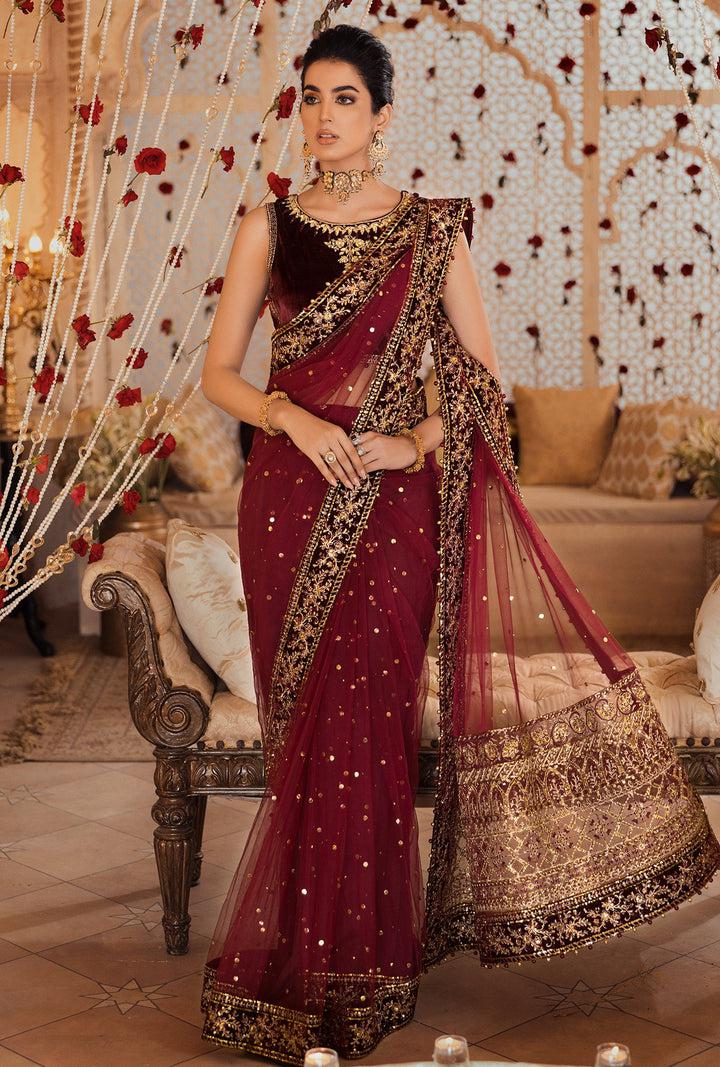 Sadia Asad Net Saree