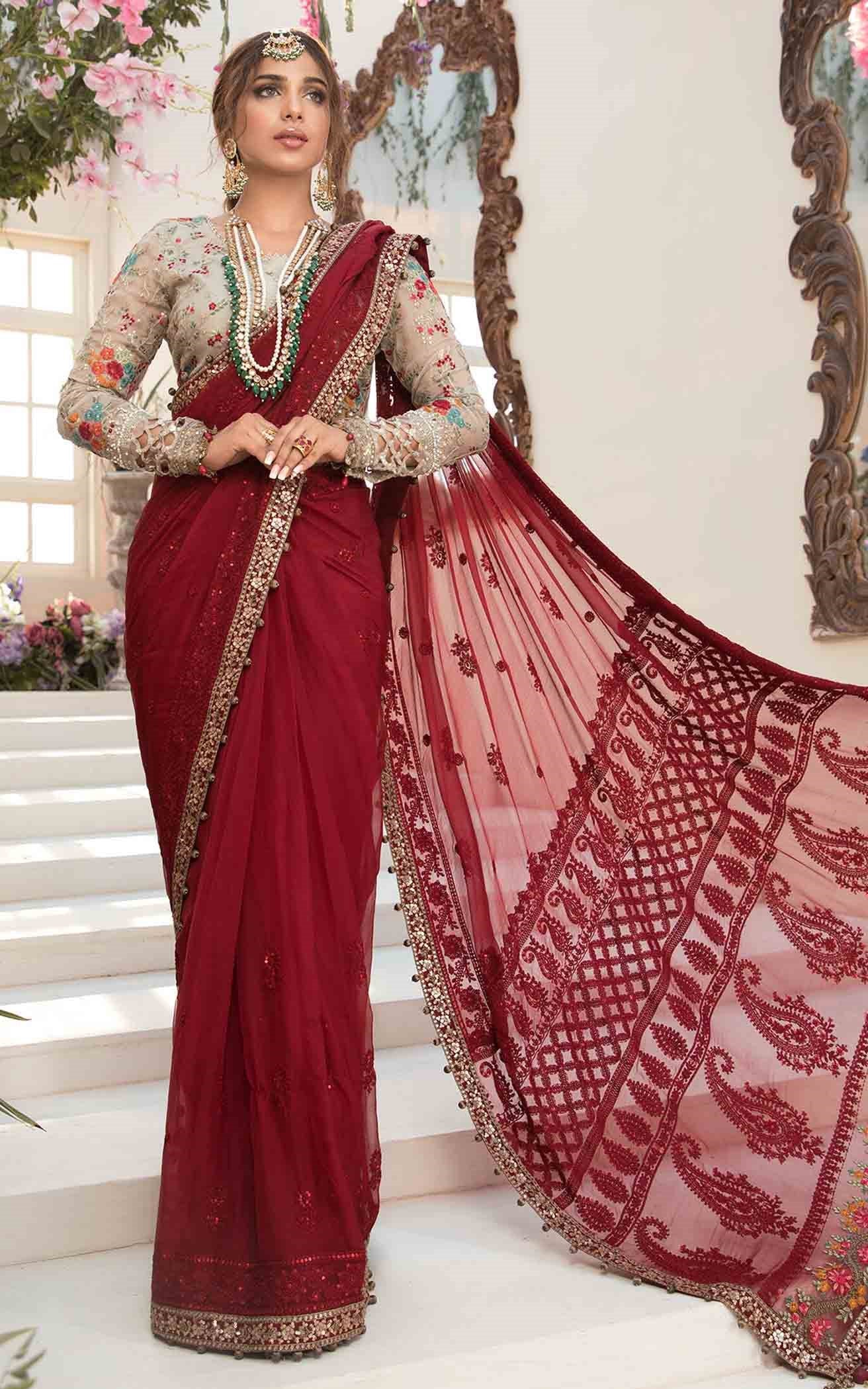 Maria B Net Saree