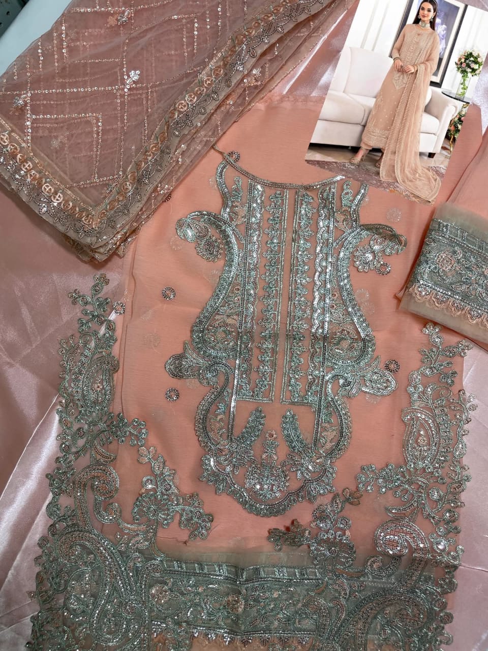 Asim Jofa Chiffon Suit