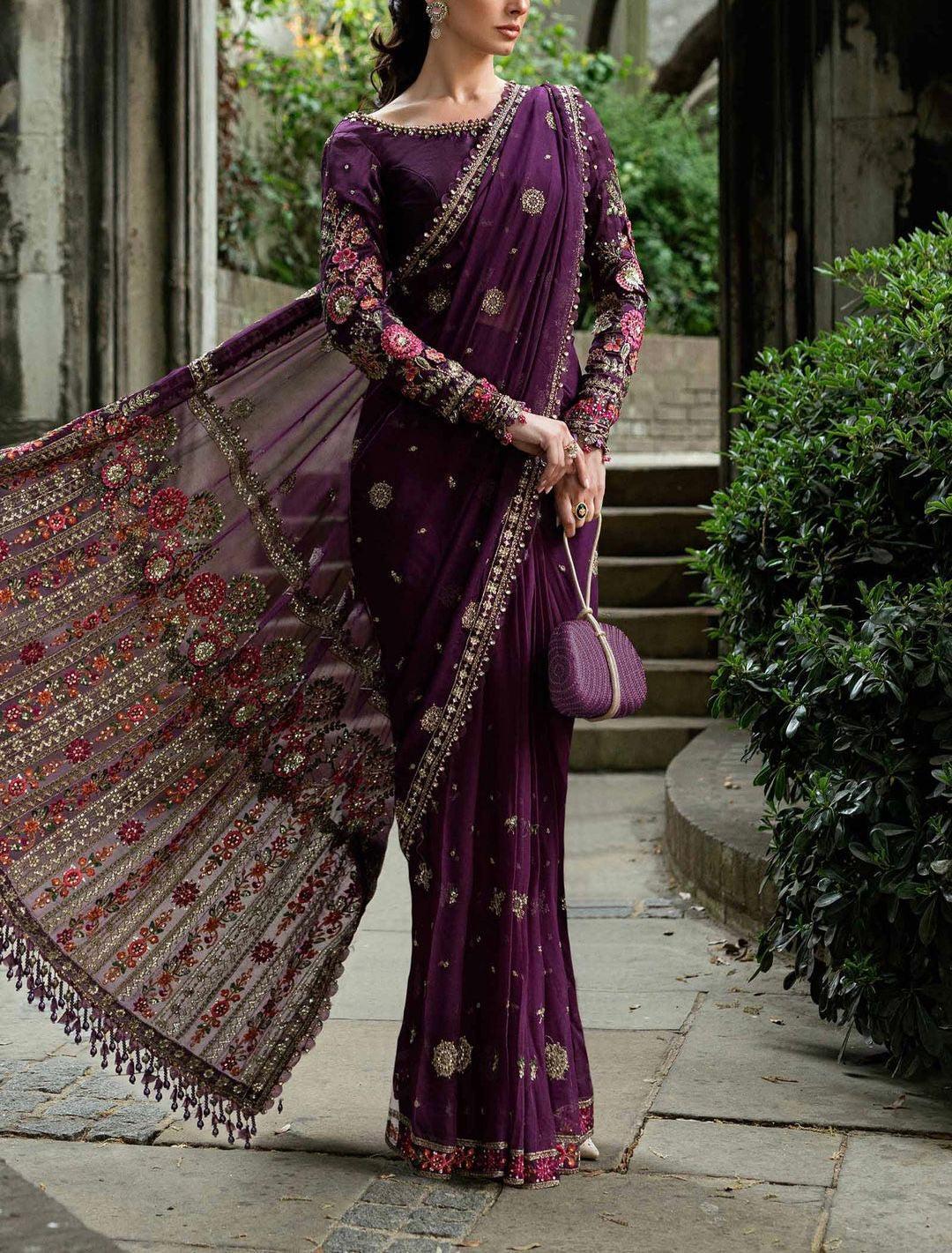 Maria B Chiffon Saree
