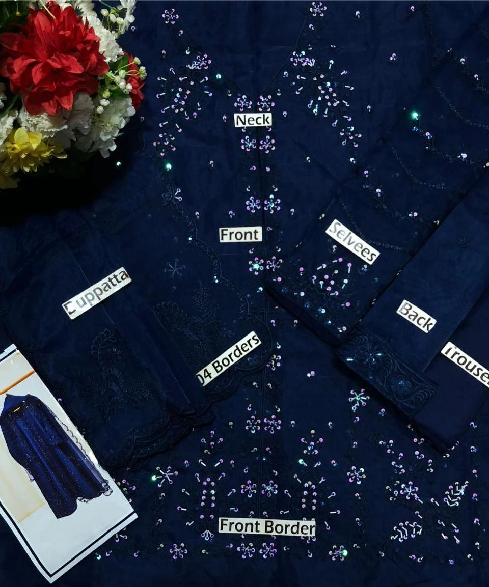 Agha Noor Organza Suit