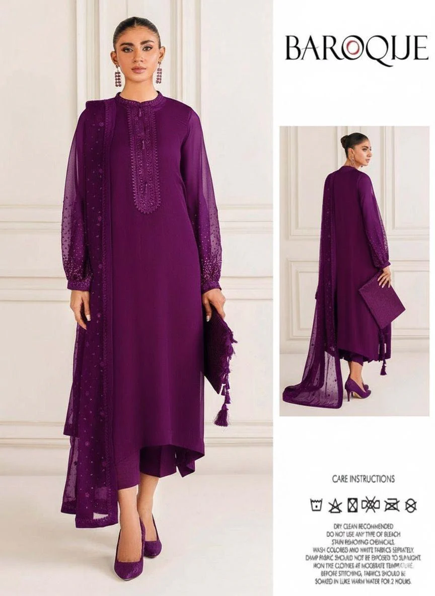 Baroque Chiffon Suit