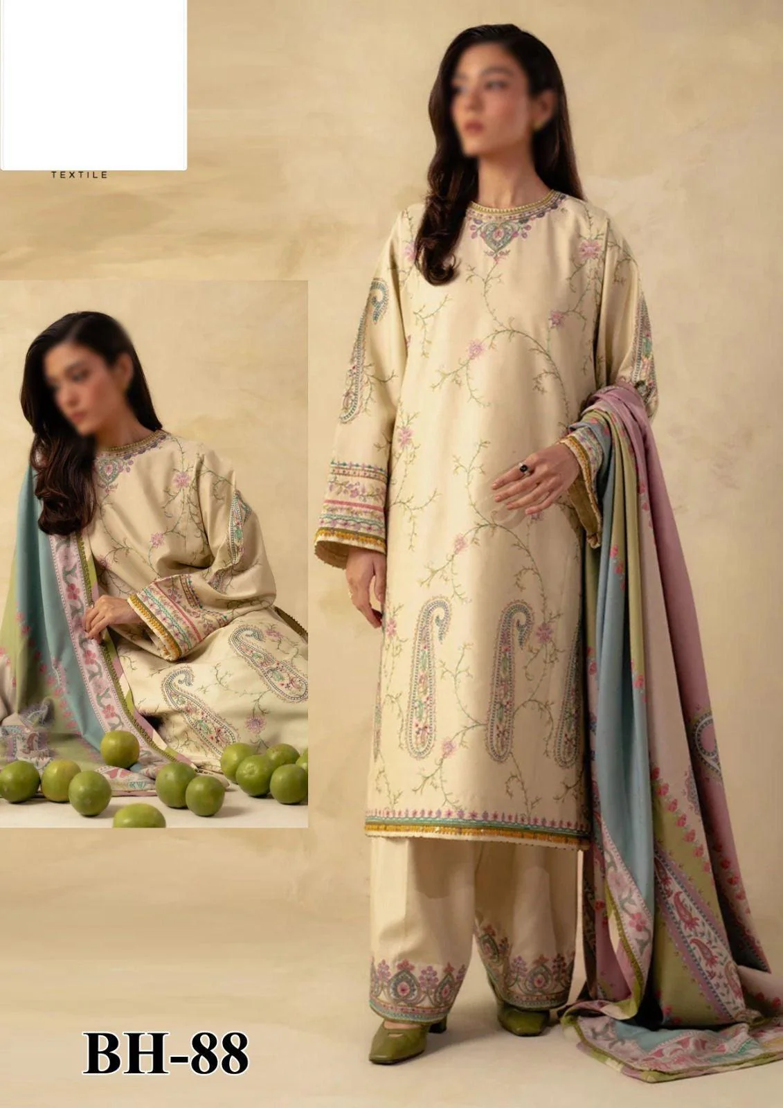 Zara Shahjahan Cotton Suit