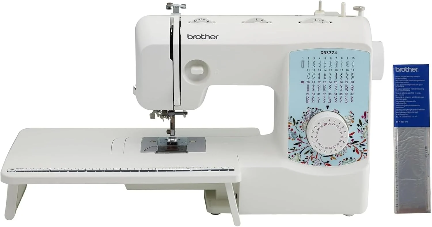 Brother Sewing and Quilting Machine, XR3774, 37 Built-in Stitches, Wide Table, 8 Included Sewing Feet