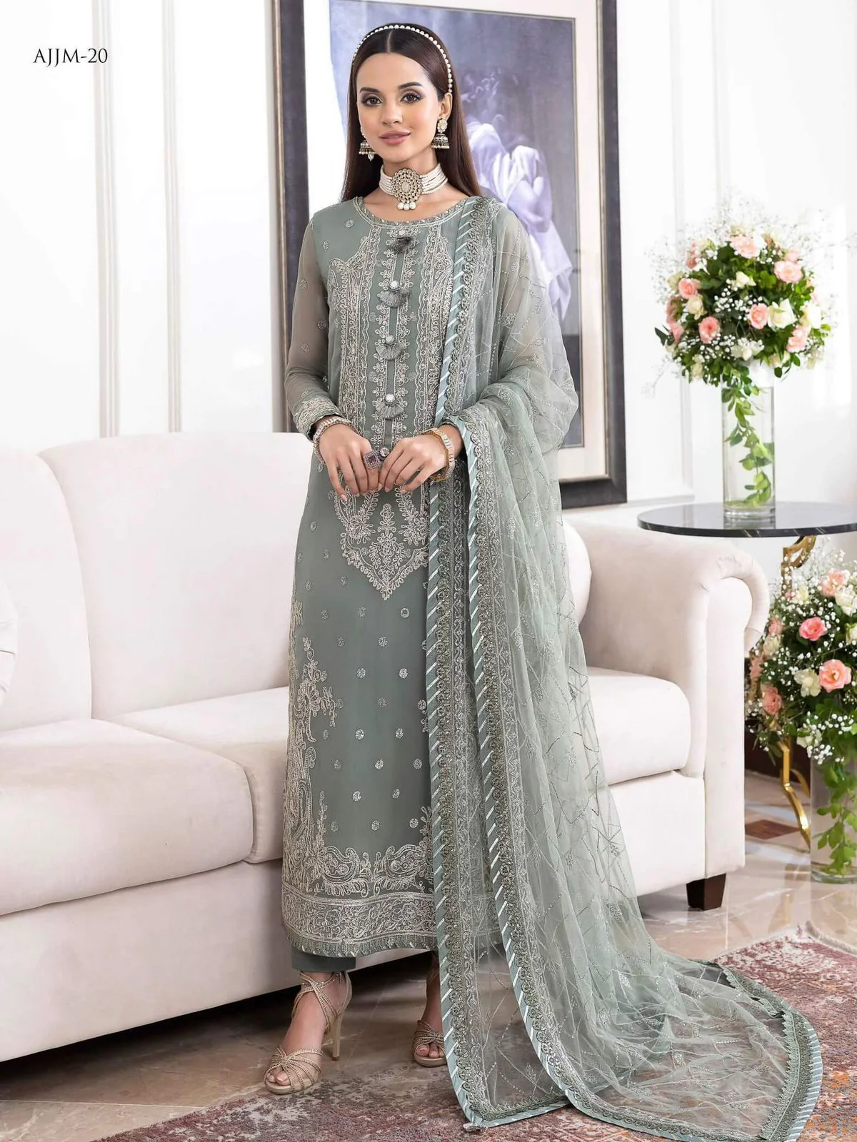Asim Jofa Chiffon Suit