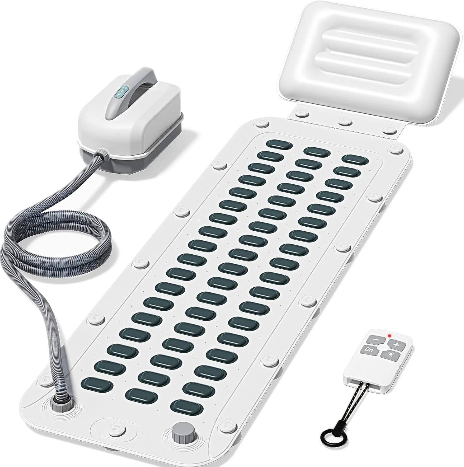 Portable Spa Bubble Bath Massager,Full Body Waterproof Spa Mat with Non-Slip Suction Cups