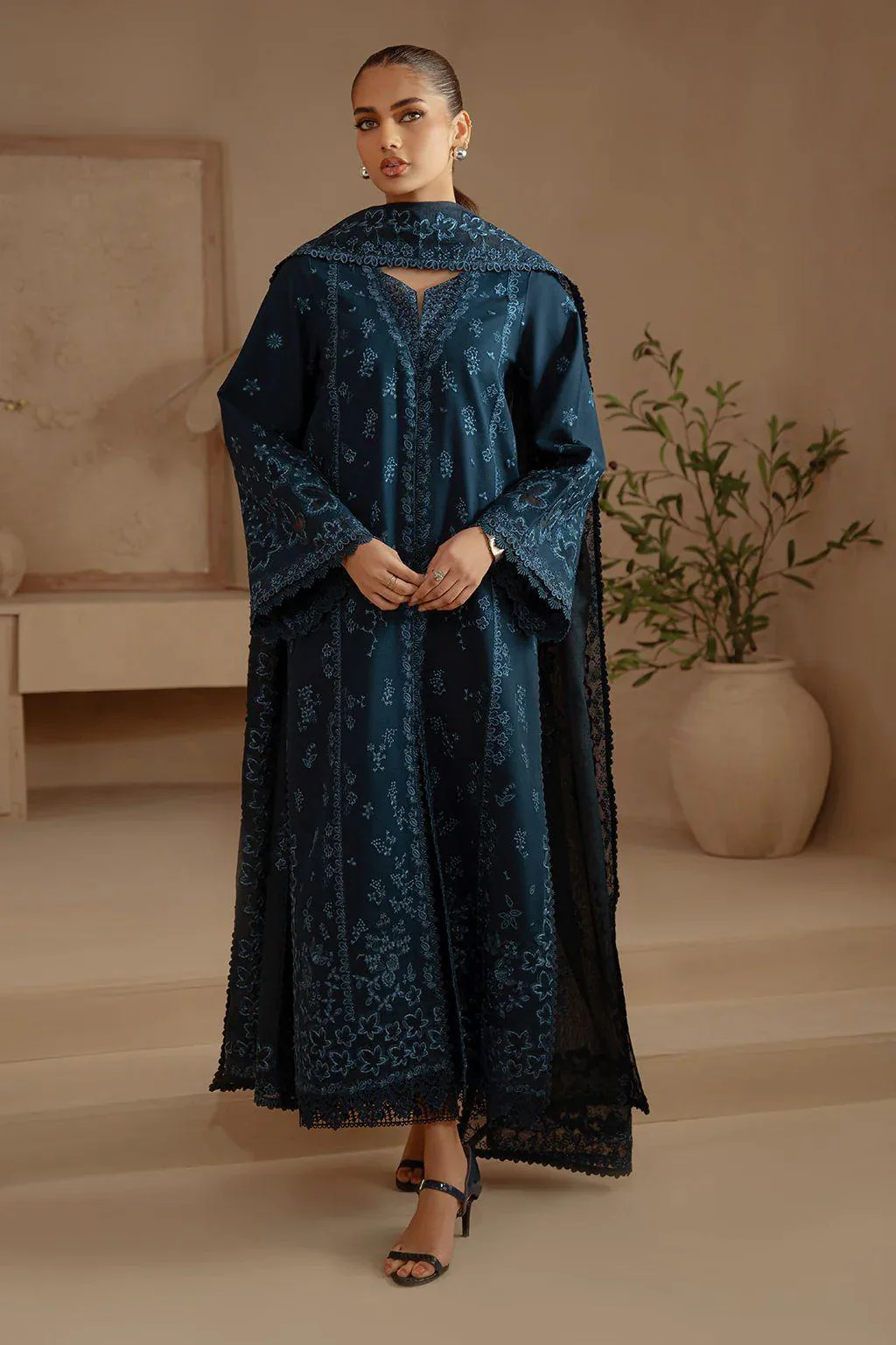 Zara Shahjahan Cotton Suit