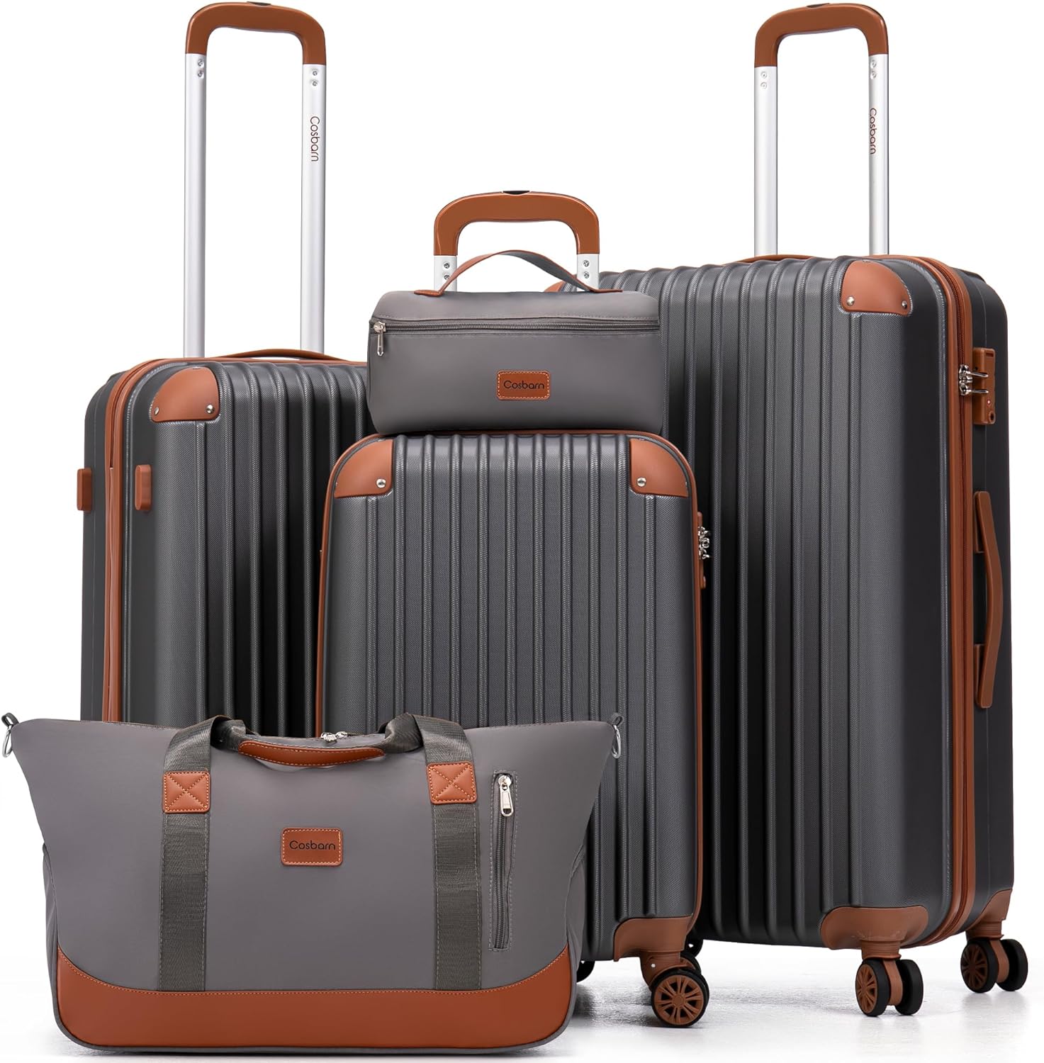 Luggage Sets 5 Piece Suitcases with Wheels, Suitcase Set ABS Hard Case Luggage