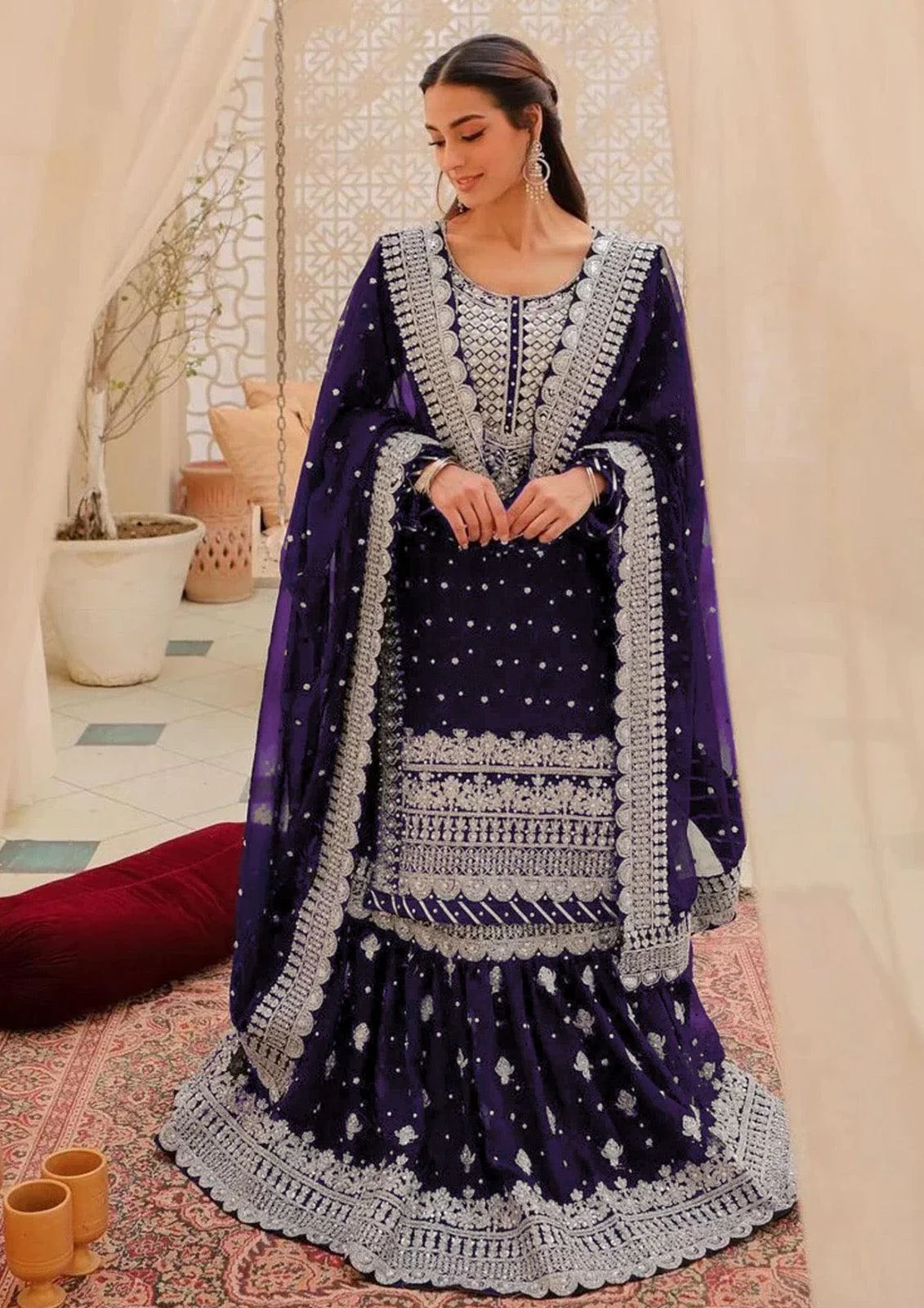 Asim Jofa Chiffon Bridal Suit