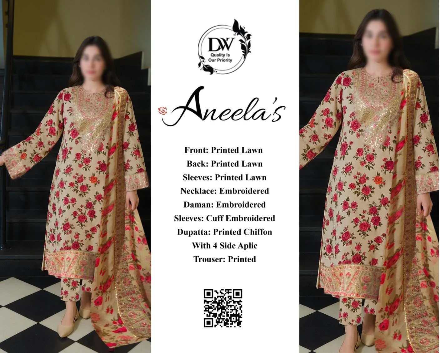 Aneelas Lawn Suit