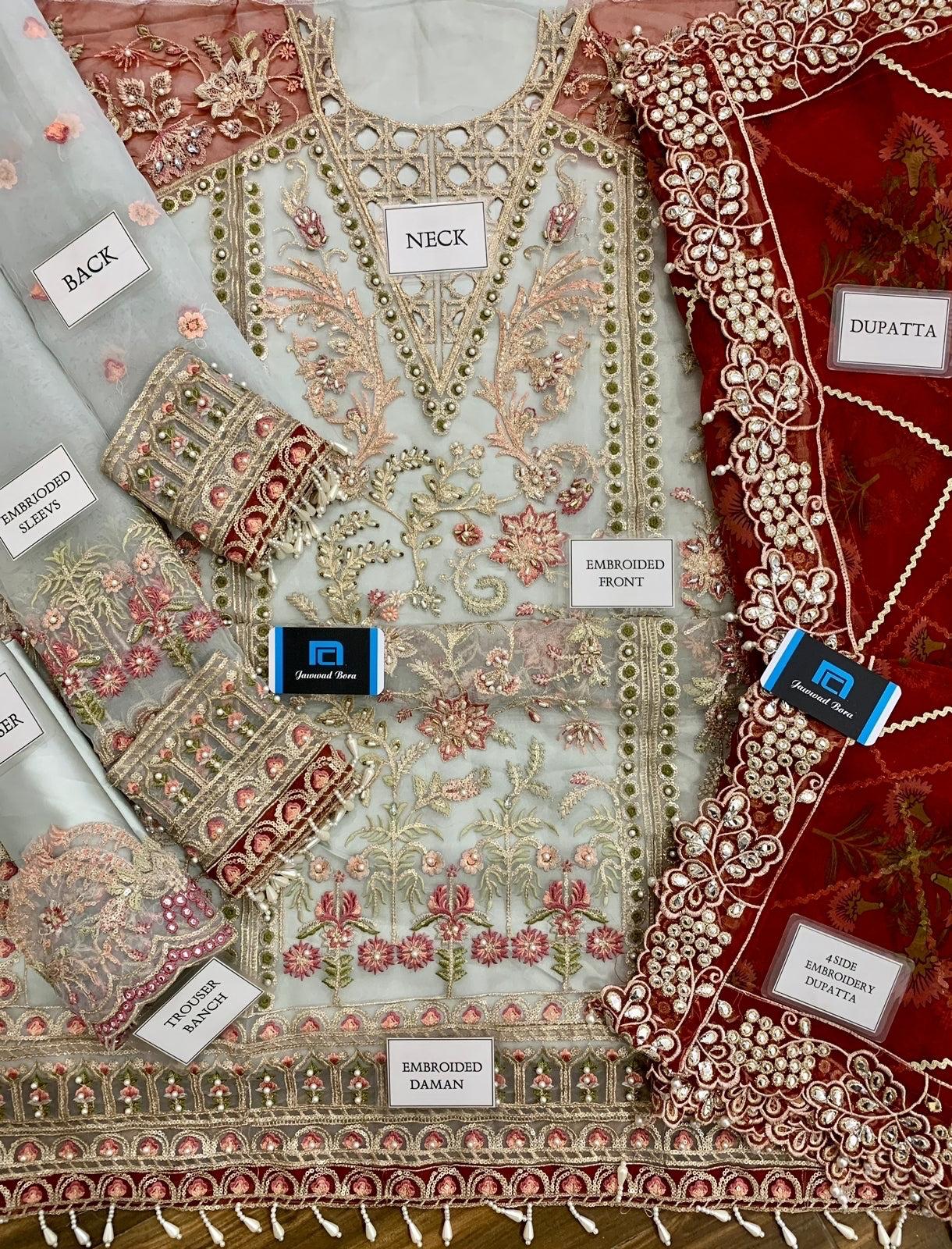 Crimson Organza Suit