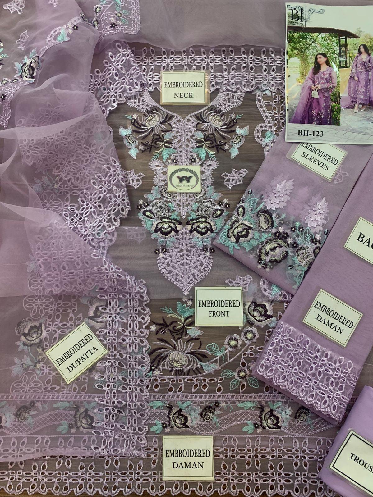 Embroidered Organza Suit