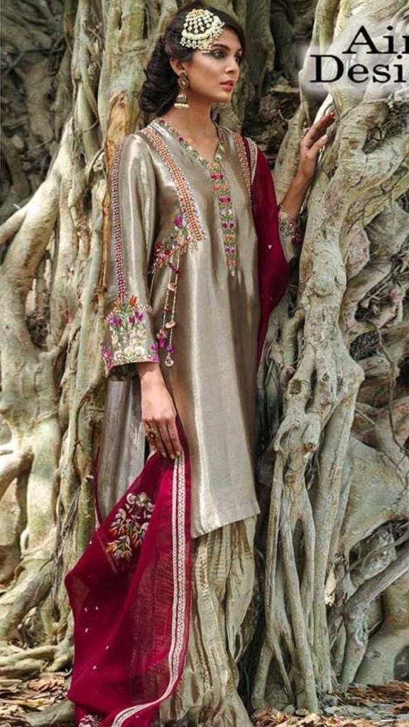 Nida Azwer Organza Suit