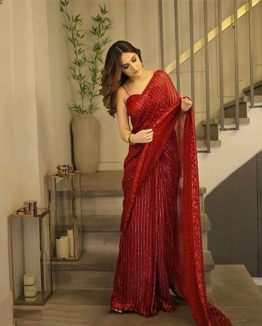 Saba Rajput Chiffon Saree