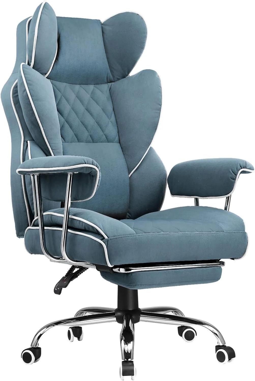 Large high back office chair, high back leather gaming chair with footrest