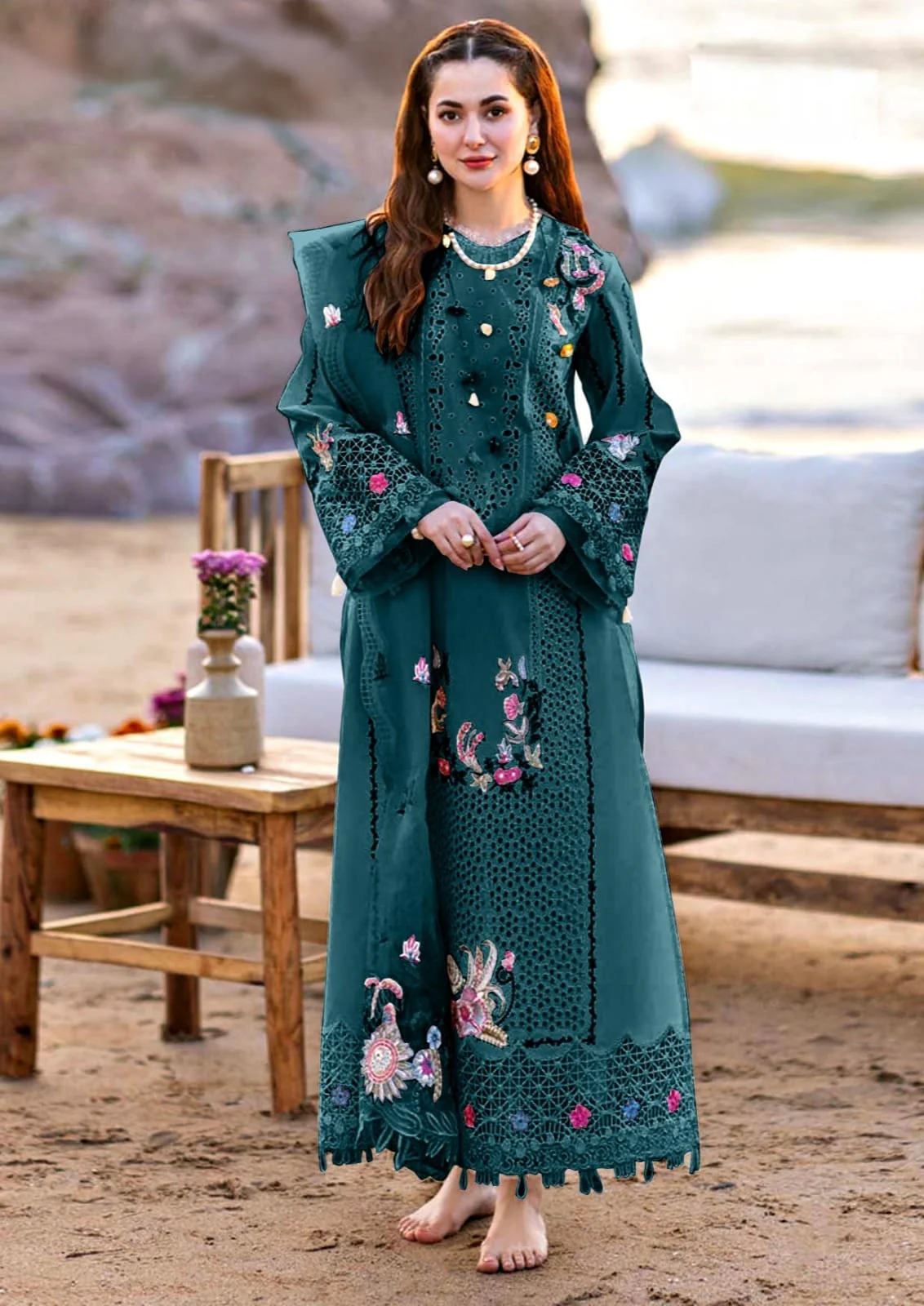 Qalamkar Lawn Suit
