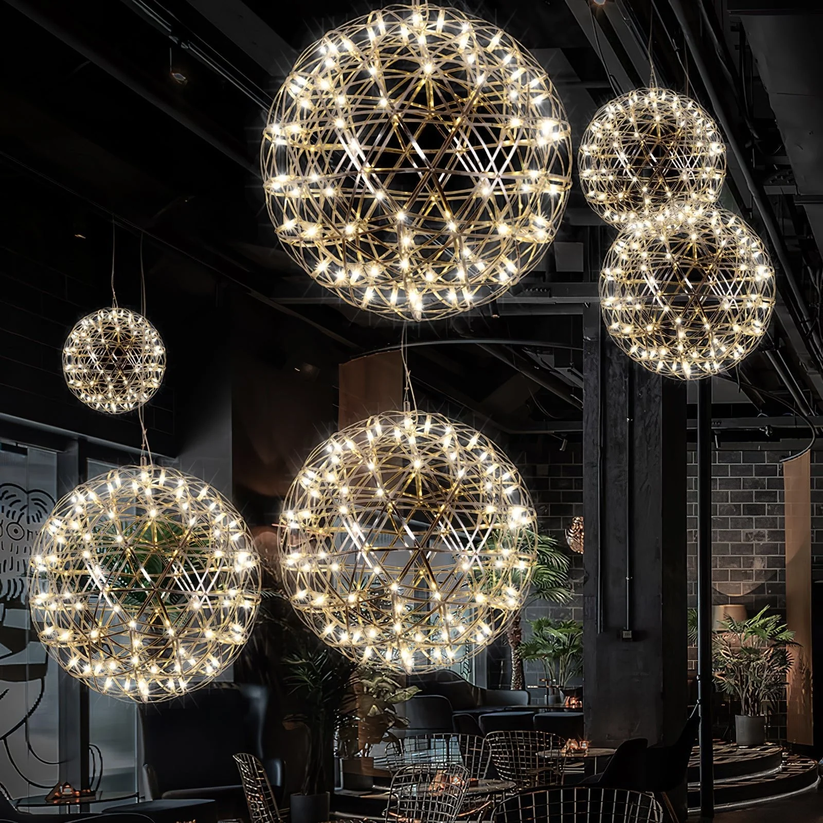 Stelliora | Lustre Boule LED – Éclat étoilé design contemporain