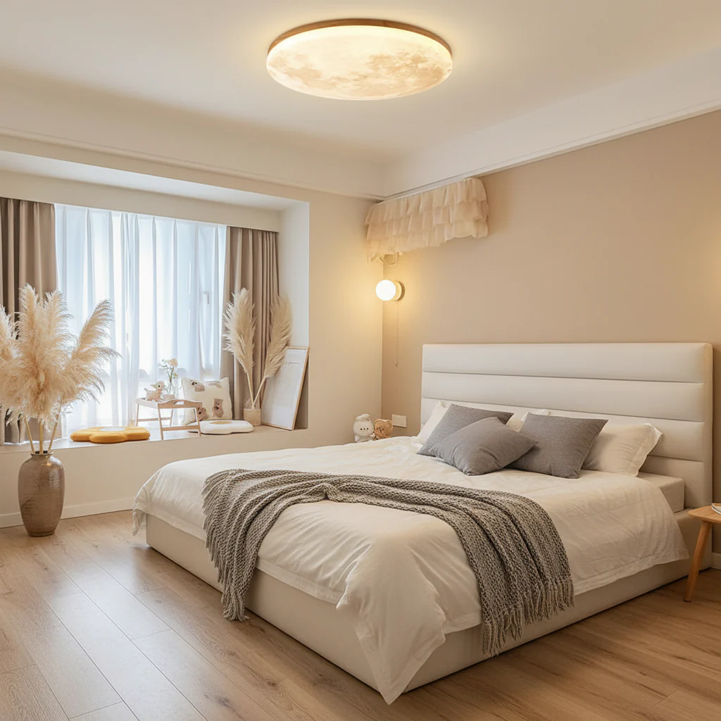 Éclipsa | Plafonnier Rond – Minimalisme Moderne & Ambiance Chaleureuse