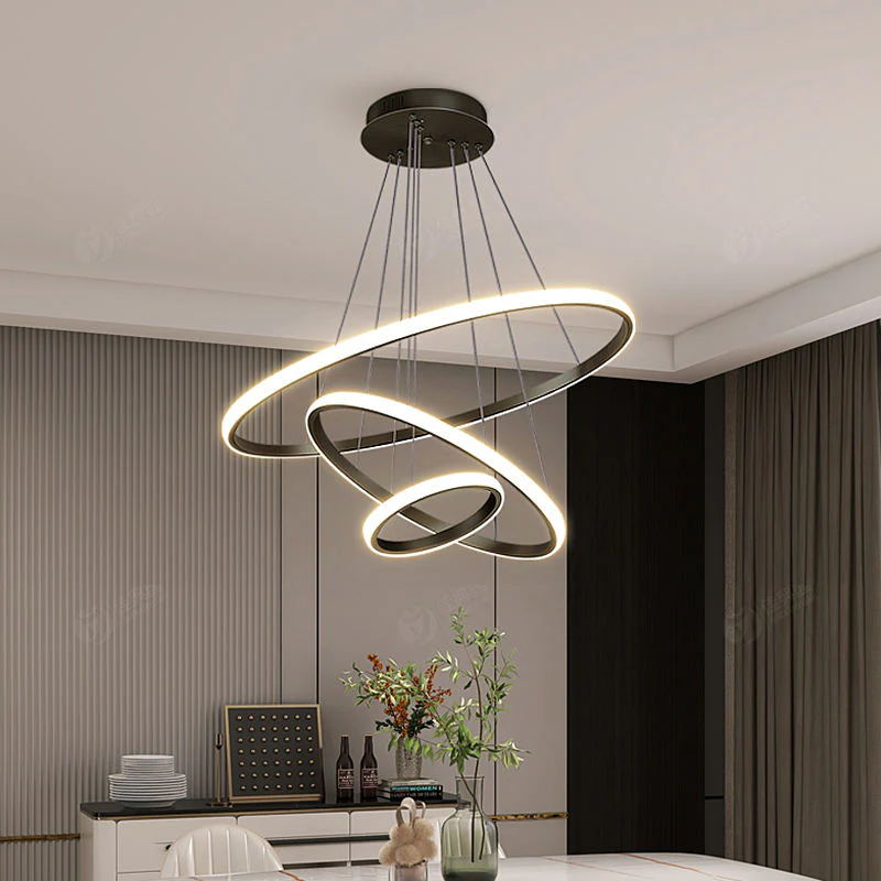 Oréliane | Plafonnier LED Moderne – 3 Anneaux Réglables et Design Élégant