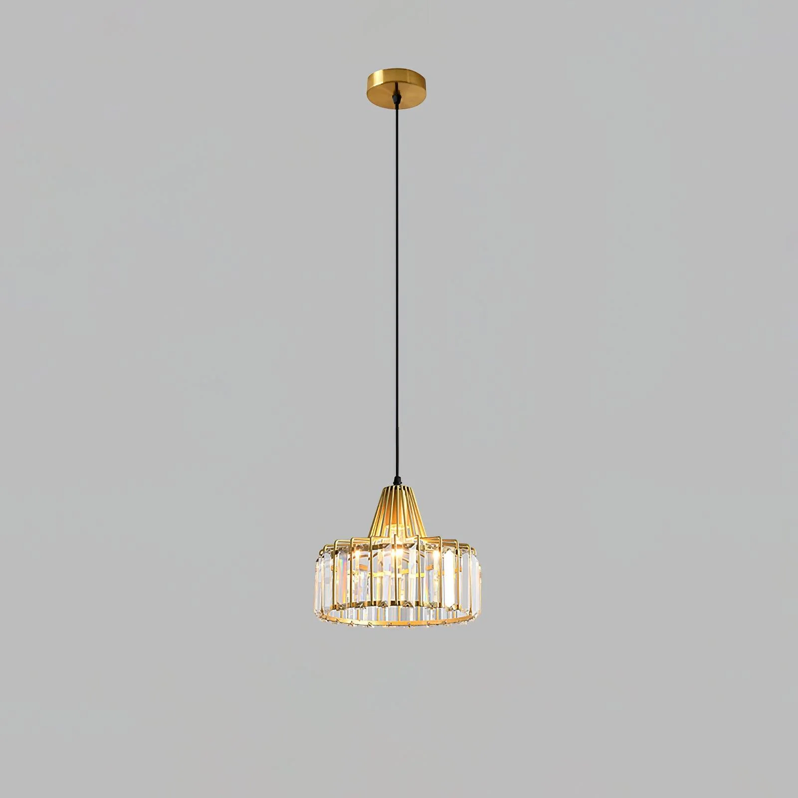 Orfina | Lampe Suspendue – Diffusion brillante abat jour cristal