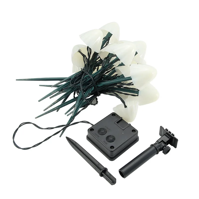 Mycélia | Guirlandes Solaires LED Champignons – Éclairage de Jardin Résistant aux Intempéries