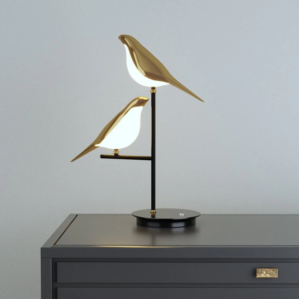 ÉclatAilé | Lampe Oiseau – Raffinement Moderne et Lumière Apaisante