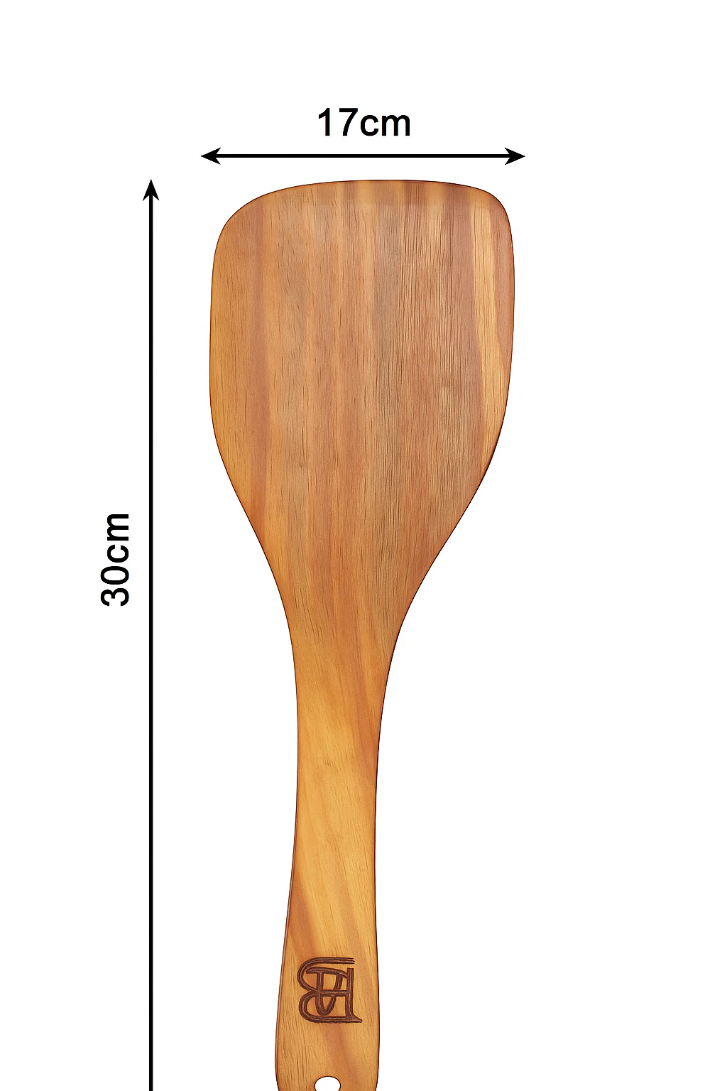 Natural Handmade Wooden Cooking Spatula �?Non-Polished, Chemical-Free, Eco-Friendly Utensil for Stirring, Frying & Safe Use on Nonstick Cookware