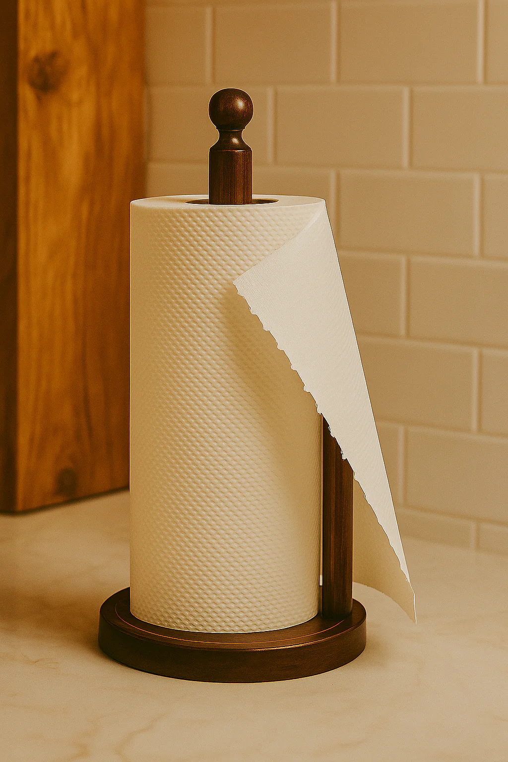 Handmade Wooden Tissue Roll Stand �C Antique Carved Traditional Pakistani Home Decor, Natural Artistic Wooden Tissue Holder for Bathroom, Rustic & Decorative