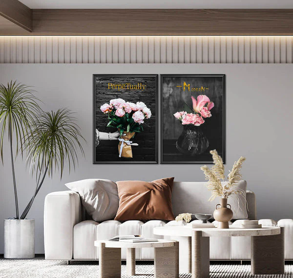 Perpetually Modern (2 Panel) Floral Wall Art
