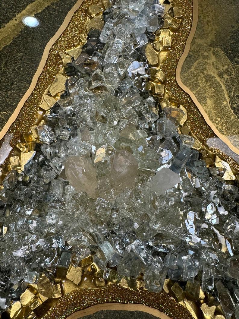 Eternal Elegance: Resin and Stone Fusion