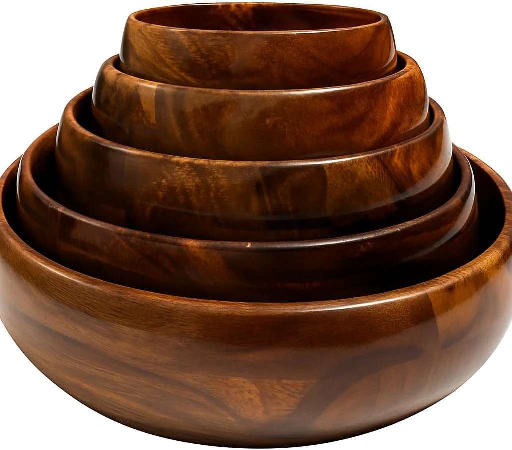 Handmade Sheesham Wood Kitchen Set  Deal a?? Azadi Special Wooden Tray, Bowls & Jar a?? Premium Kitchen Deal 40% Off