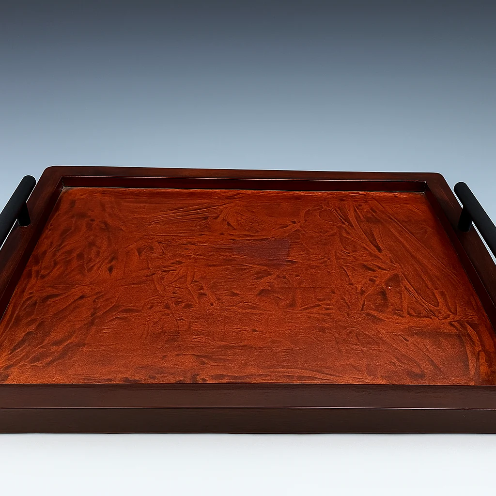 Handcrafted Sheesham Wood Tray with Handles