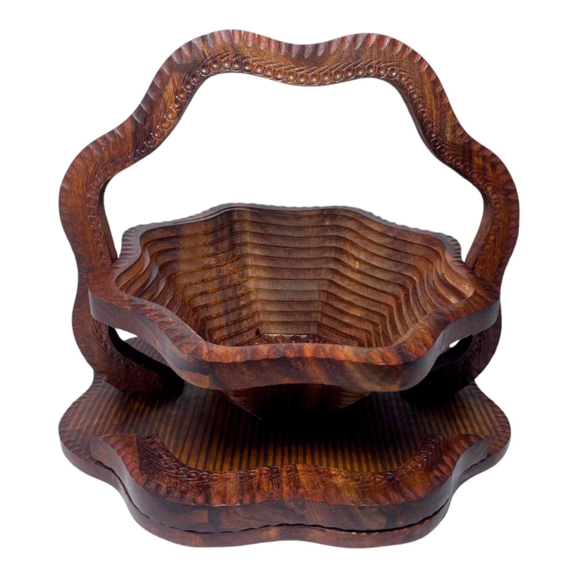 Big Single Bowl Flower Shape Foldable Basket