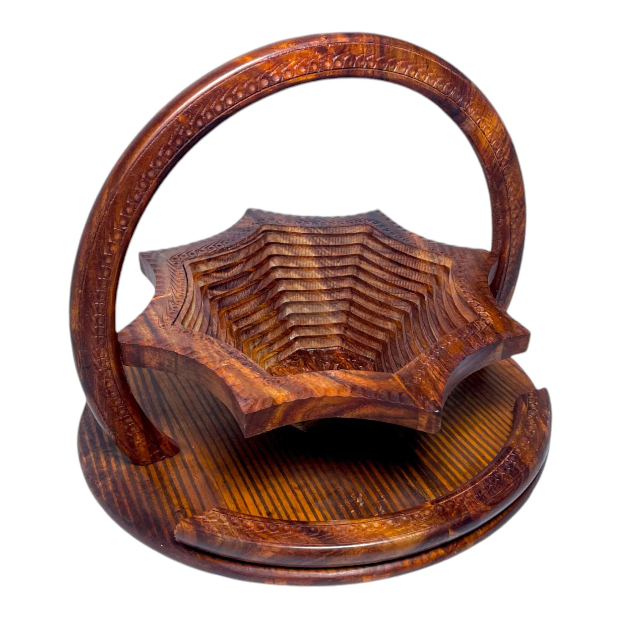 Star Shape Bowl Round Foldable Basket