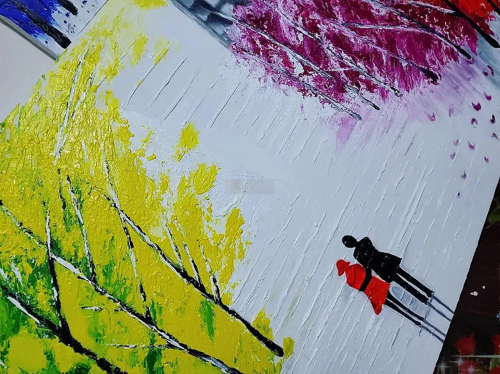 Colorful Landscape | Textured Artwork | Home Decor | Wall Decor