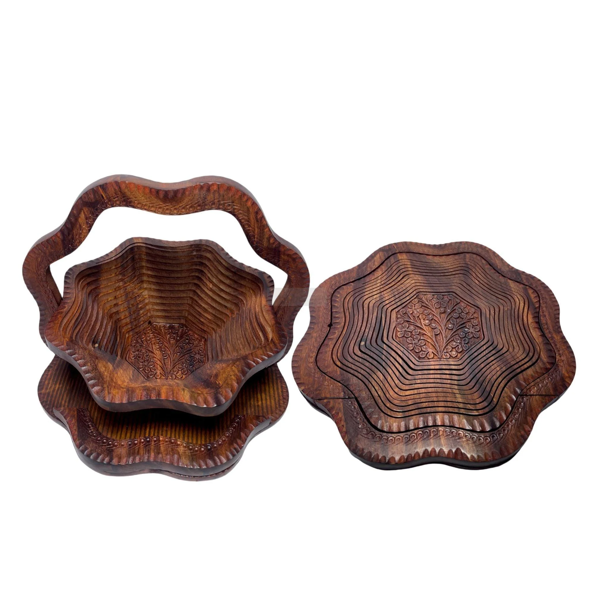 Big Single Bowl Flower Shape Foldable Basket