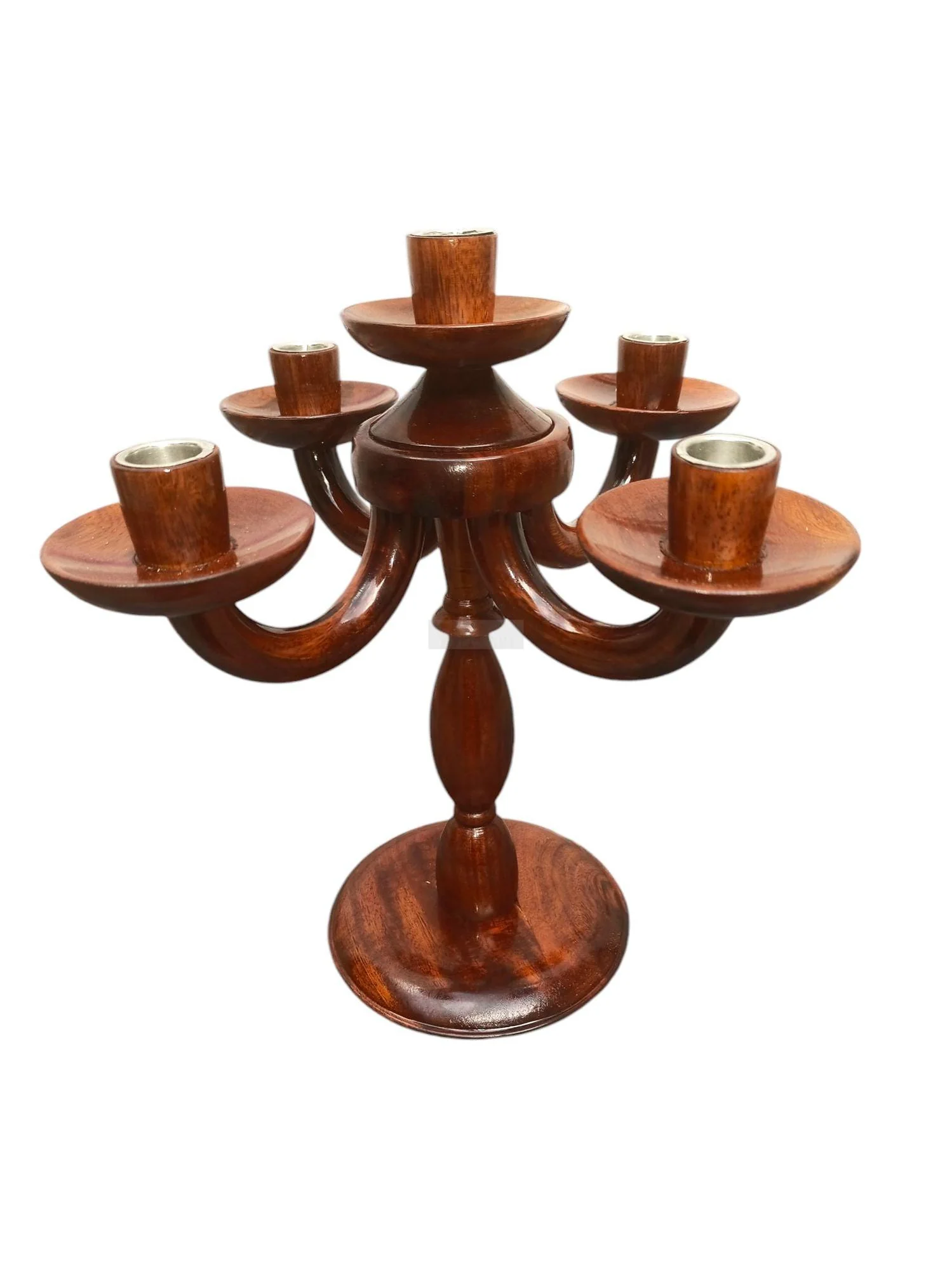 Rosewood Decorative Candle Holder for Five Candles
