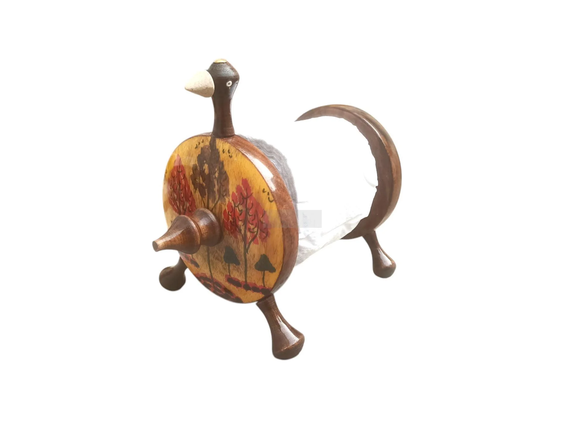 Hand Painted Wooden Tissue Roll Stand